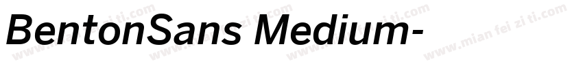 BentonSans Medium字体转换